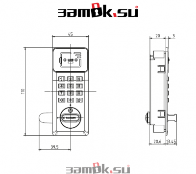  Электронные замки Замок мебельный электронный DMZ-1882WMK (артикул 1882WMK) цена в розницу 0 ру замок.su (изображение №8)