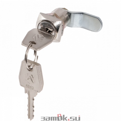 Почтовые замки Изогнутый ригель Замок мебельный 0802  20/90° н/в 3 кл. ригель изогнут на  5мм (артикул 0355) цена в розницу 136 ру  замок.su (изображение №1)