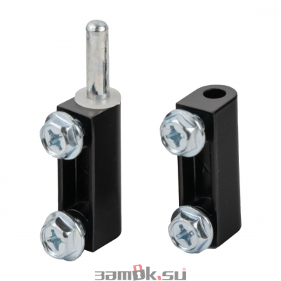 Петли Боковые (шарнирные) Петля CL 204-1 / цв. черный (винт М6*8 оц. - 4 шт.) (артикул 0567 BL) цена в розницу 129 ру замок.su (изображение №4)