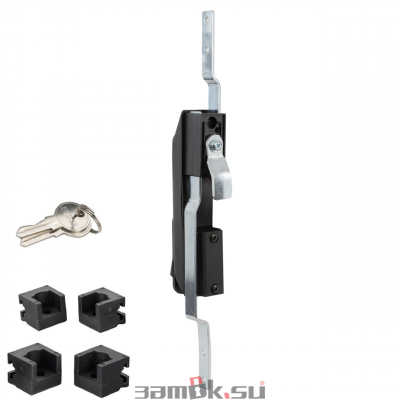  Щитовые замки Замок мебельный MS-1925-3KD/P (ригель изогнутый /+8 мм/, английский ключ) (артикул 0929 KD/P) цена в розницу 722 ру замок.su (изображение №4)