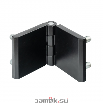  Петли мебельные для металлических шкафов  Петля листовая 082 EZ 351-V2 60х120 на шпильках M8, цв. черный (артикул CL226-7A BL) цена в розницу 336 ру  замок.su (изображение №1)