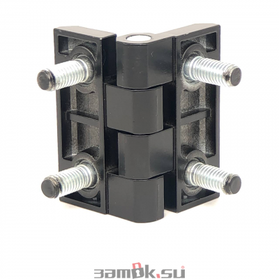 Петли Плоские (накладные листовые) Петля 082 C 50х50 М6 черная (71g). (0532) (артикул CL2262-50) цена в розницу 117 ру замок.su (изображение №1)