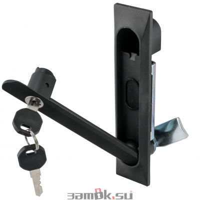  Щитовые замки Замок мебельный MS-8611-2-1KD (ригель прямой, английский ключ) (артикул 8611-2 KD C) цена в розницу 657 ру замок.su (изображение №5)