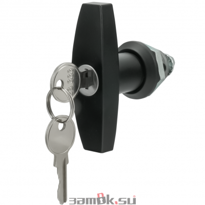  Щитовые замки Замок мебельный ручка MS 3020-2 /цв. черный/ (артикул 0216) цена в розницу 365 ру замок.su (изображение №1)