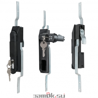  Щитовые замки Замок мебельный MS-1848-3KD/P (ригель изогнутый /+8 мм/, английский ключ) (артикул 0979 KD/P) цена в розницу 722 ру  замок.su (изображение №1)