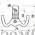  Фурнитура Крючок мебельный 2-х рожковый, L-58мм, глянцевый никель (артикул 0840L58) цена в розницу 129 ру замок.su (изображение №2)